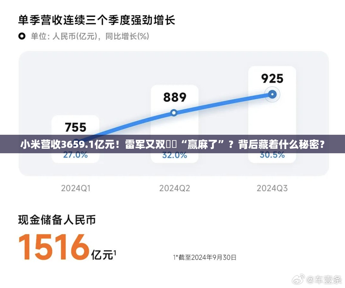 小米营收3659.1亿元