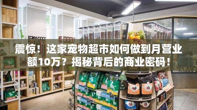 震惊！这家宠物超市如何做到月营业额10万？揭秘背后的商业密码！